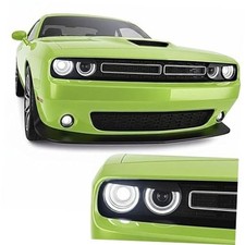 For Dodge Challenger Headlight Eyelids Angry Eyes Covers   Acrylic Headlight