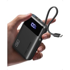 Effortlessly Portable 20000mAh Power Bank - 45W Quick Charge with Built-in Cable