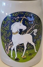 Unicorn Stoneware Mug  Beer Stein Pencils Pens Paint Brushes Make Up Brushes