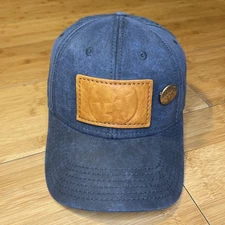 Tennessee Tri-Star Leather Logo Wax Blue Structured w/ Ducks Unlimited Hat NICE