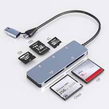 CFast Card Reader, 5Gbps USB C CFast2.0 Card Reader CFast/SD/Micro SD/XD/Comp...
