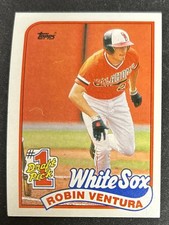 1989 Topps Robin Ventura #1 Draft Pick Rookie Card RC 764 White Sox 3B Squiggles