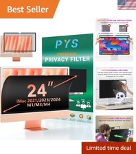 Privacy Screen for iMac 24 Inch 2021/2023/2024 M1/M3/M4 chip, Reusable Remo...