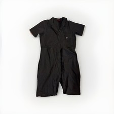 Dickies Black Short Sleeve Work Coveralls Mechanic Jumpsuit Mens M