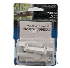 Prime-Line Vinyl Window Sash Lock & Keeper White 2-1/8" Hole Spacing F-2554