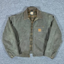 Rare Vintage Carhartt J97 MOS Blanket Plaid Lined Detroit Jacket Mens Size XL