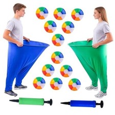 Granny Pants Yard Game Sets - 2 PCS Oversized Party Game Pants - Blue Green