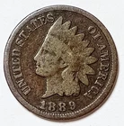 Indian Head Penny Lot of "1" VERY NICE 1889 GOOD OR BETTER°$ FREE SHIPPING $#V69