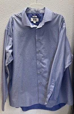 Joseph Abboud Dress Shirt Mens 2X NonIron Classic Fit Button Up Long Sleeve BLUE