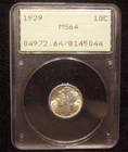 1929 Mercury Dime PCGS MS 64 Rattler OGH Old Holder