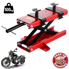 Heavy Duty Motorcycle Lift Stand Scissor Jack 500kg Bike ATV Quad Garage Tool UK