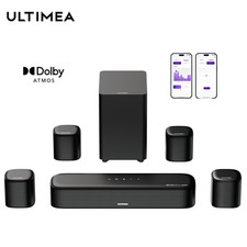 ULTIMEA Aura A60 7.1CH Dolby Atmos Sound Bar with Subwoofer Surround Speakers
