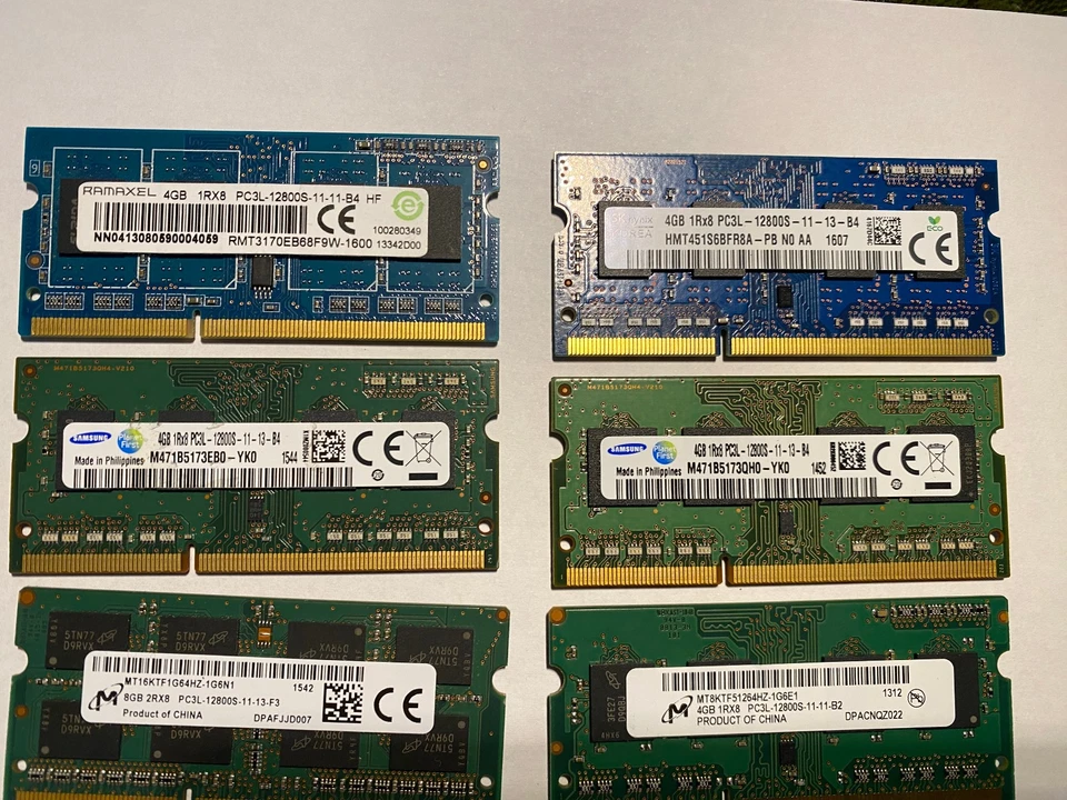 JOBLOT DDR3 PC3 LAPTOP RAM (10 X 4GB STICKS ) 40GB TOTAL MIXED SPEEDS - Image 3 of 4