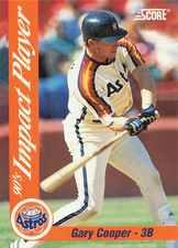 GARY COOPER 1992 SCORE 90'S IMPACT PLAYERS BASEBALL #25
