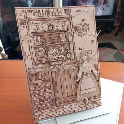 3D Staffelei Karte, A5 Karte und Umschlag, Geburtstag, Mama, Oma, Tochter, Tante