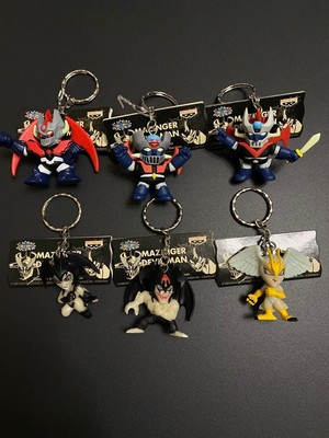 Mazinger & Devilman 1998 Glow-in-Dark Keychains Set of 6 Near Mint