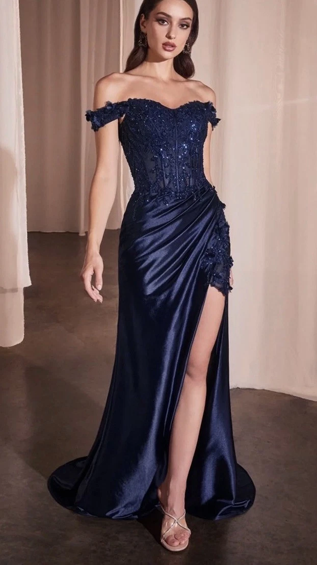 Lace Blue Off the Shoulder Dresses for Women for sale | eBay