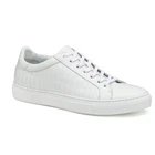 Johnston & Murphy Mens Jake Lace to Toe Casual Sneakers US 8.5 White Leather NIB