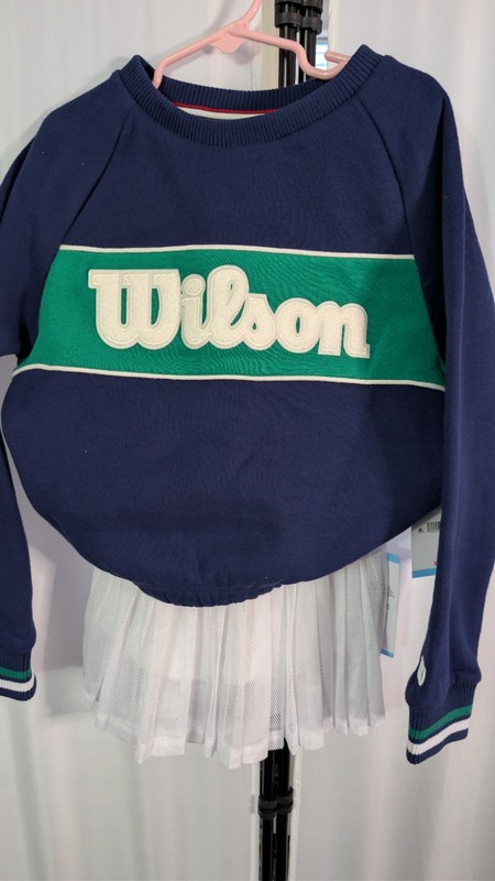 WILSON CHILDREN TENNIS SWEATSHIRT AND SKORT SIZE SMALL 6/6X PRO STAFF NWT #2