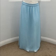 Unbranded Vintage A-line Maxi Chiffon Blue Skirt
