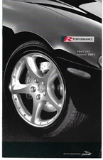 Jaguar Daimler R Performance Options Price List 2001-2002 UK Market Brochure