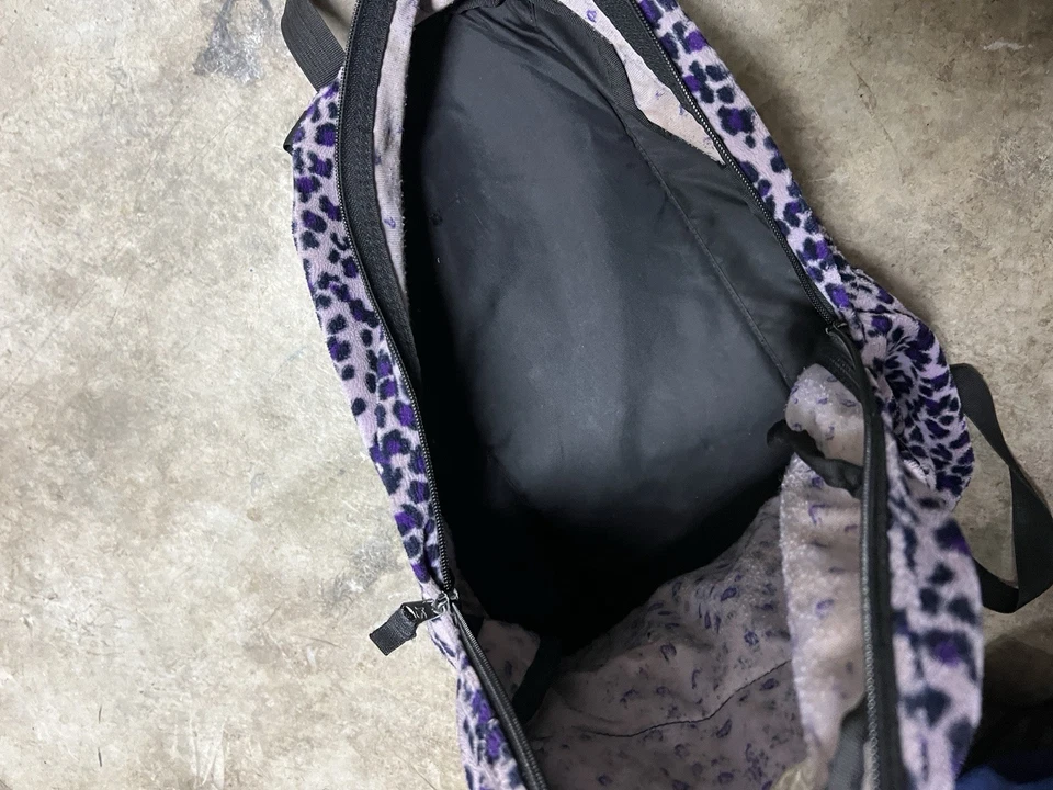 Редкий 90-х Jansport фиолетовый гепард животных печати мягкий флис - Изображение 3 из 4