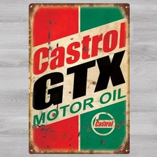 Castrol Gtx Motor Oil 8 X 12 Novelty Metal Sign Shrink-wrapped New