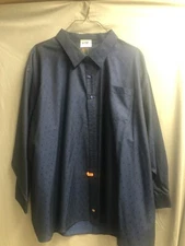 Men's F/X Fusion Dark Blue Dress Shirt Size 6XL