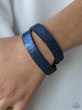 Paparazzi Under The SEQUINS Blue Silver Mermaid Bracelet - Dodgers, Blue Jays
