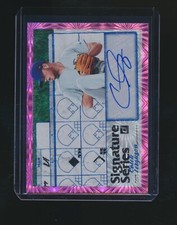 CALEB FERGUSON 2019 PANINI DONRUSS SIGNATURE SERIES PINK FIREWORK AUTO #SS-CF