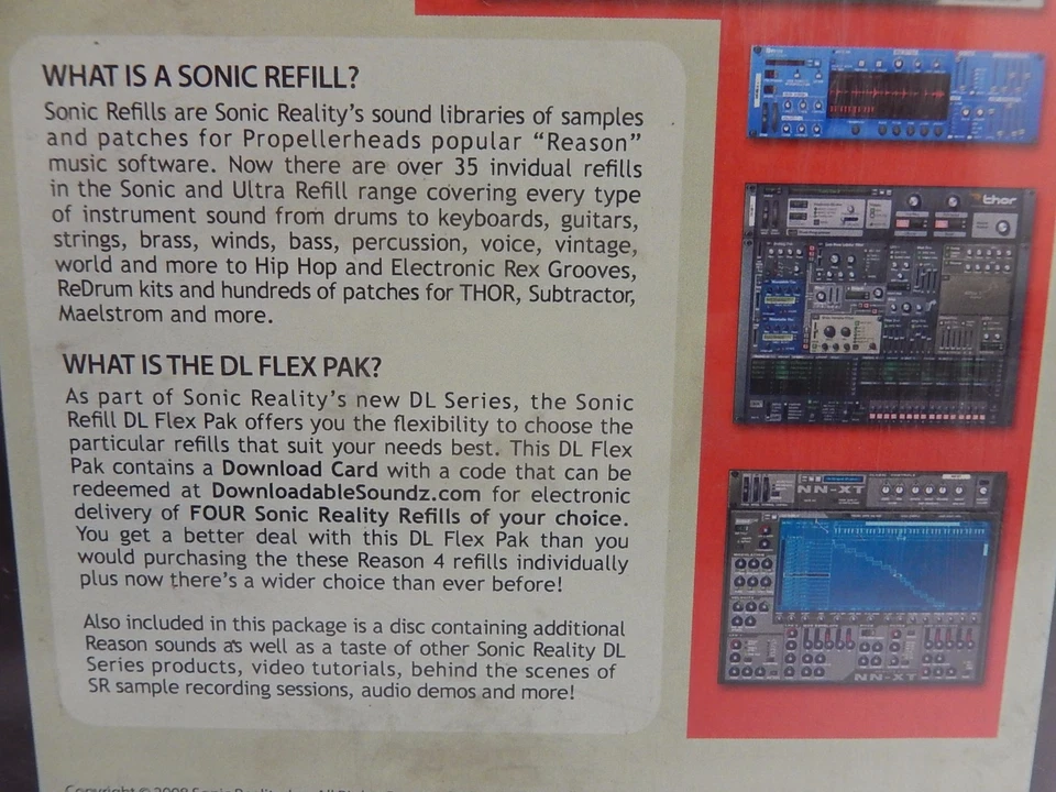 SONIC REALITY ReFILL REASON 4  DOWNLOAD CARD FOR YOUR CHOICE OF 4  ReFILLS - Image 3 of 3