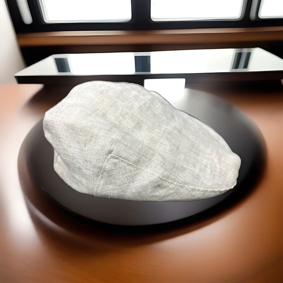 Gorra de LINO Dobbs vintage para hombre talla única para la mayoría forrada beige hecha en EE. UU. Foto 3 de 4