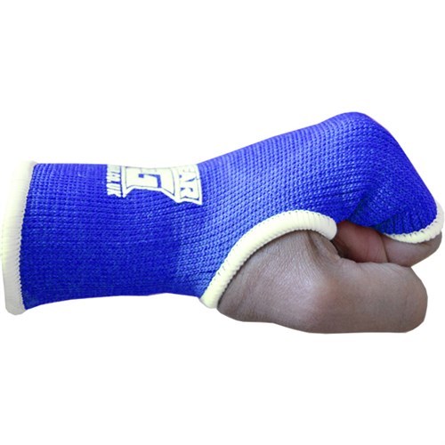 BLUE THUMBLESS BOXING INNER GLOVE WRIST SUPPORTS MUAY THAI KICKBOXING