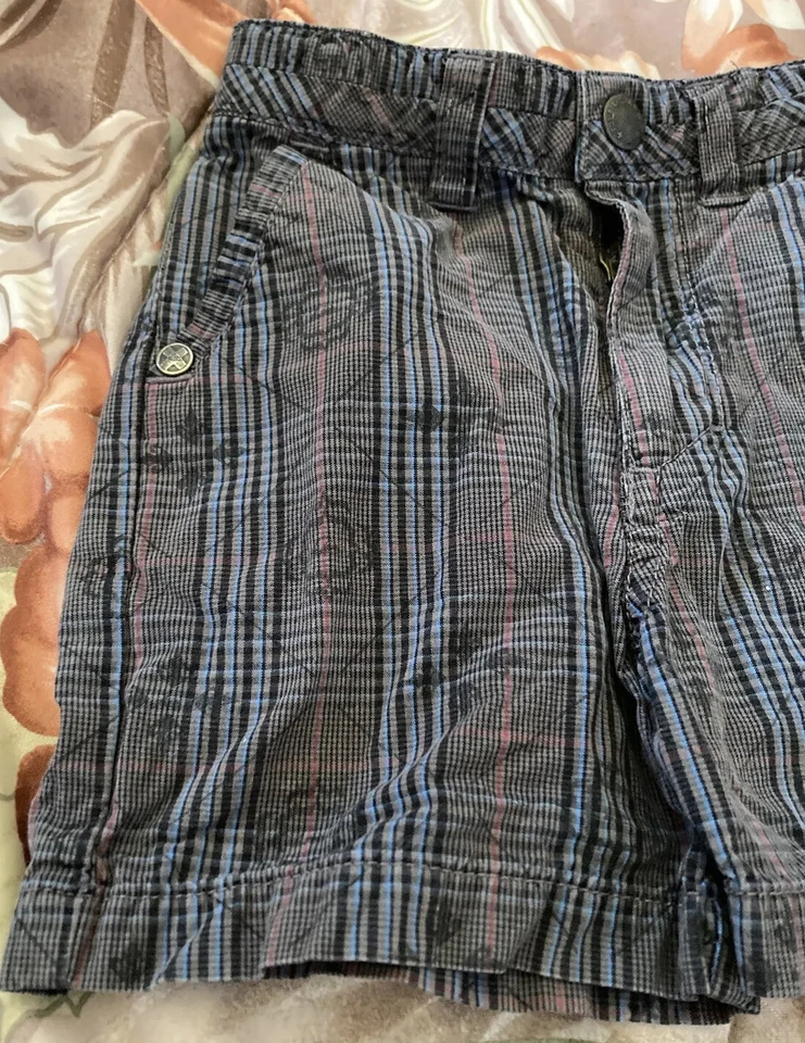 Quiksilver Plaid Adjustable Waisted Shorts Infant Size 12 Months - Image 3 of 4