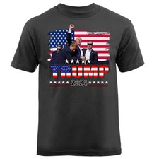 Donald Trump Fight Rally Shooting Trump 2024 Campaign Political T-shirt