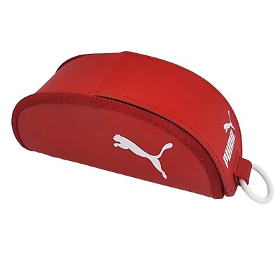 PUMA Sunglasses Holder Red Hard Shell Protective Case Half Moon Flip Top