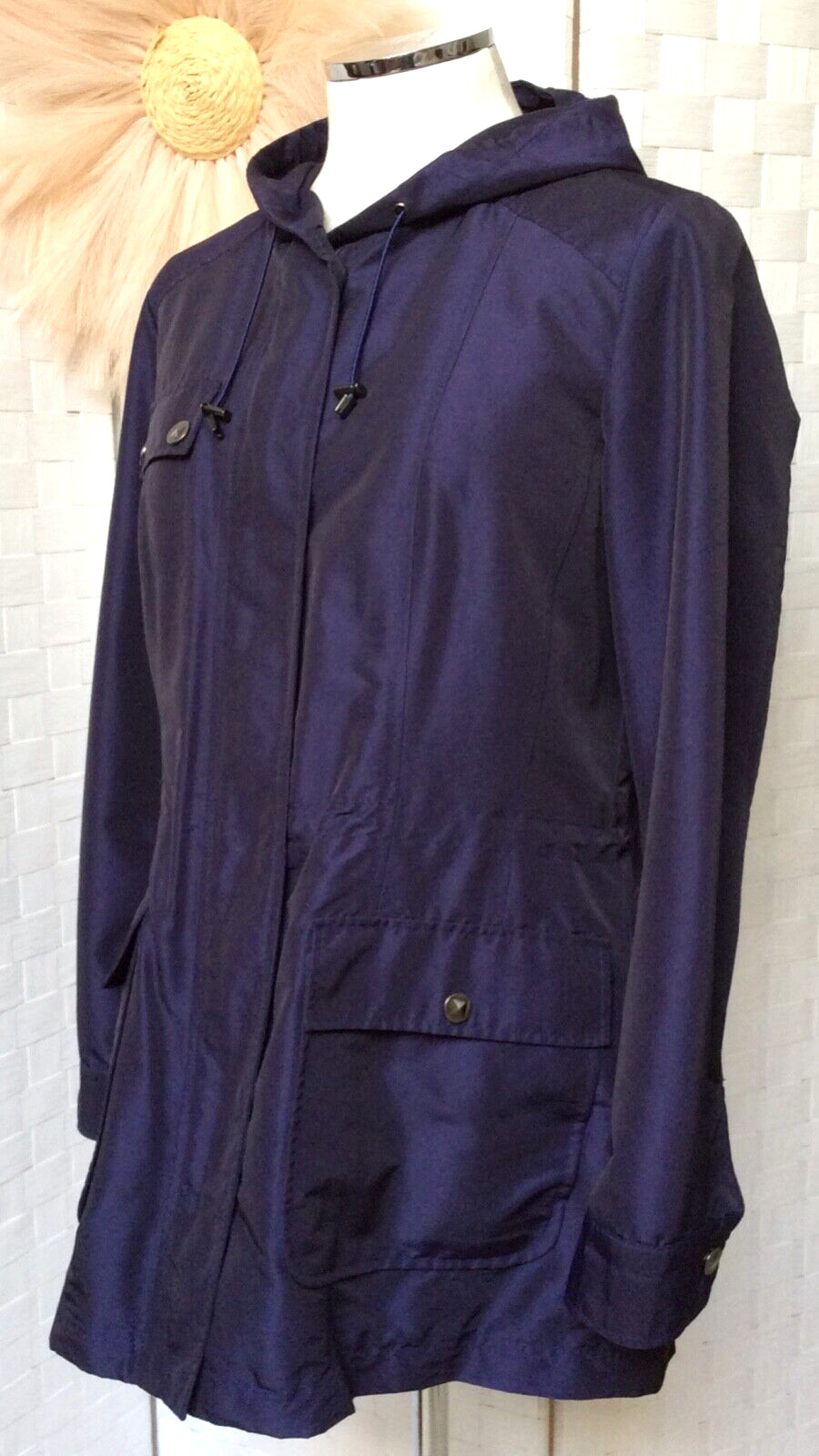 Pendleton Blue Nylon Quilted Lining Iridescent Pa… - image 7