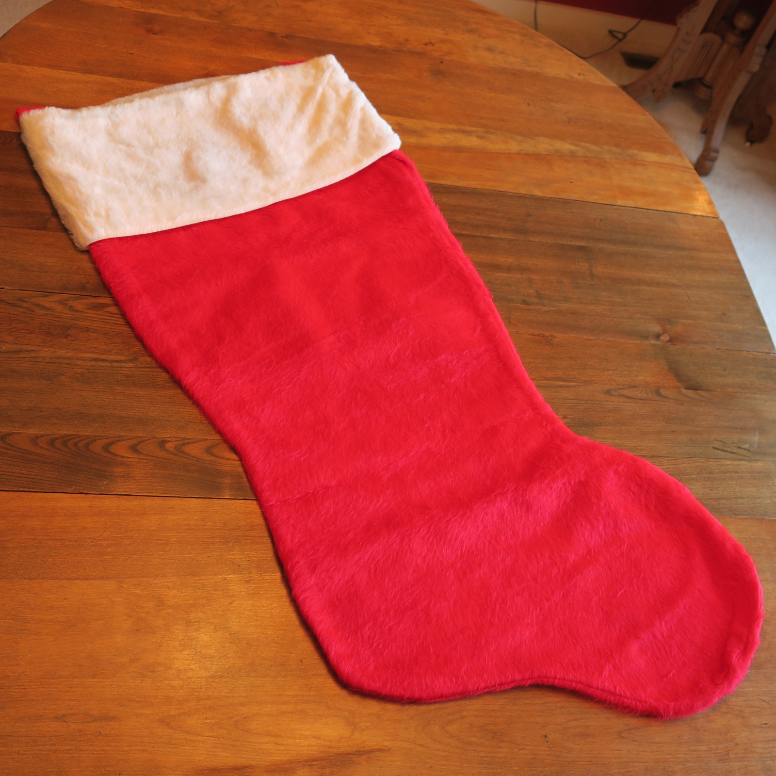 SAOLA Calza natalizia rossa peluche gigante vintage lunga 38" (solo per bambini veramente bravi)