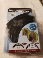 Hair Voluminizer Gourmet Trends Black 4 Piece Pack 2 Small / 2 Large