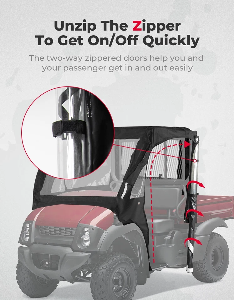 Комплект корпусов кабины вездехода для Kawasaki Mule 600 610 4x4 XC 2005-2016 - Изображение 4 из 4