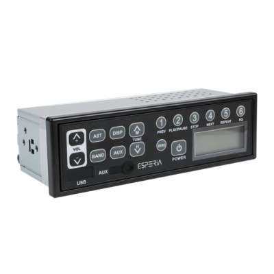 12V 24V Excavator Radio AM FM w/ AUX USB Input for Sumitomo Komatsu Hitachi Kato