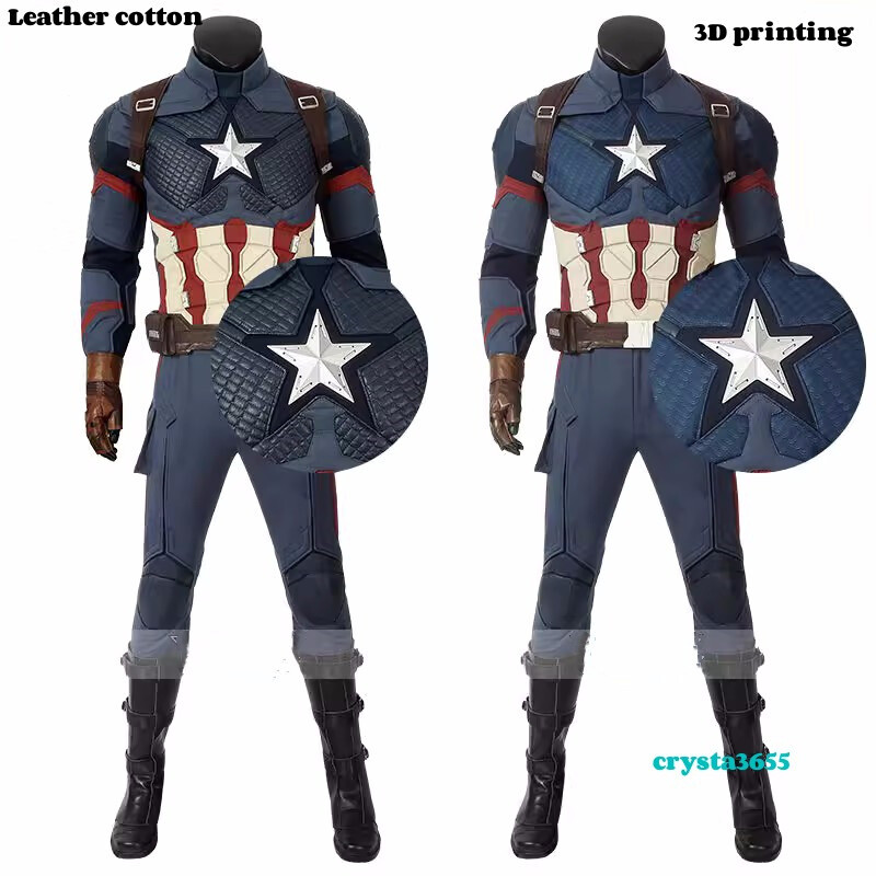Capitán América 3 Hombres Cosplay Custome Set Monos Máscara Zapatos Guante Cinturón Lote