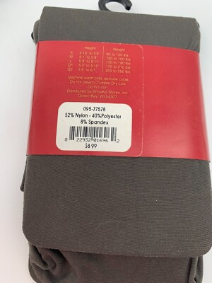 2 Pair North Crest Classic Tights Charcoal Size Large