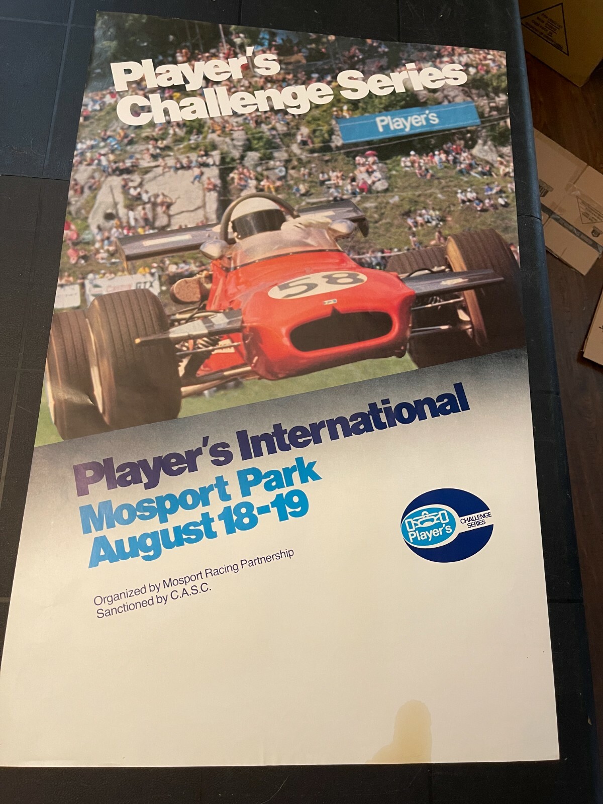Vintage Original Poster Formula Racing Grand Prix Player's Challenge