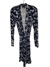 Bumblebella by Jill Martin Robe Dreamy Jersey Spa Blue Tuscan Print Size XS New