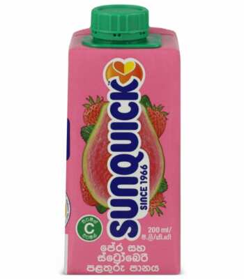 Sunquick Pink Guava And Strawberry Fruit Drink 200ml Sri Lanka Products