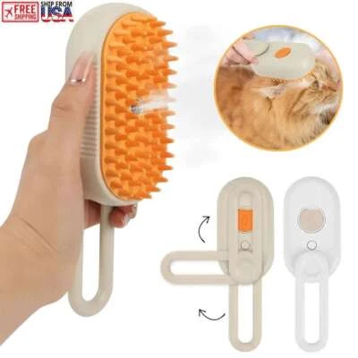 Pet Cat 2 In 1 Steam Brush Pet Electric Spray Massage Comb Pet Hair Removal Comb
