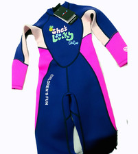 DIVE  SAIL: GIRLS FULLBODY WETSUIT. NAVY PINK. 24" CHEST. ORIG 38 NWT 26