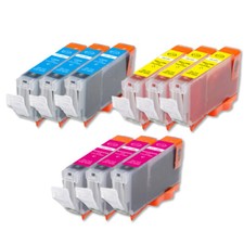 9 COLOR Ink Set  Chip for CLI-8 CLI-8CMY Printer MP500 MP530 MP600 MP610 MP800