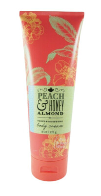 Bath & Body Works PEACH & HONEY ALMOND Body Cream 8 oz Rare